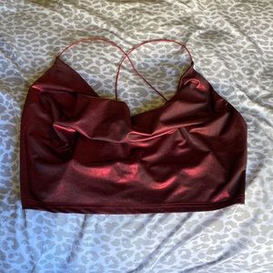 Latex red crop top